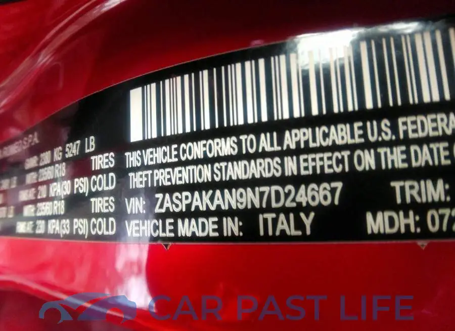 ZASPAKAN9N7D24667# 9