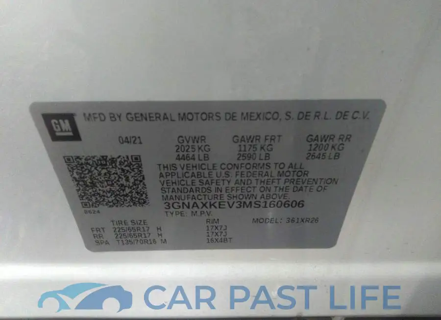 3GNAXKEV3MS160606# 9