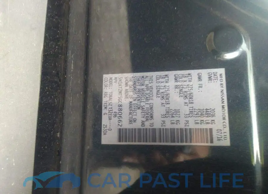5N1AT2MT5GC880662# 9