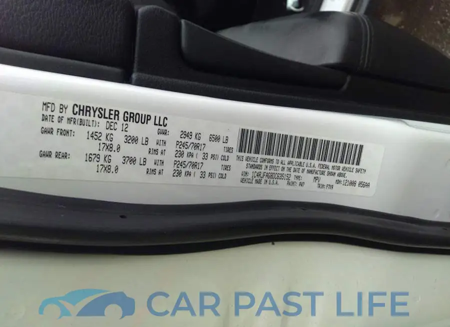 1C4RJFAG8DC635152# 9
