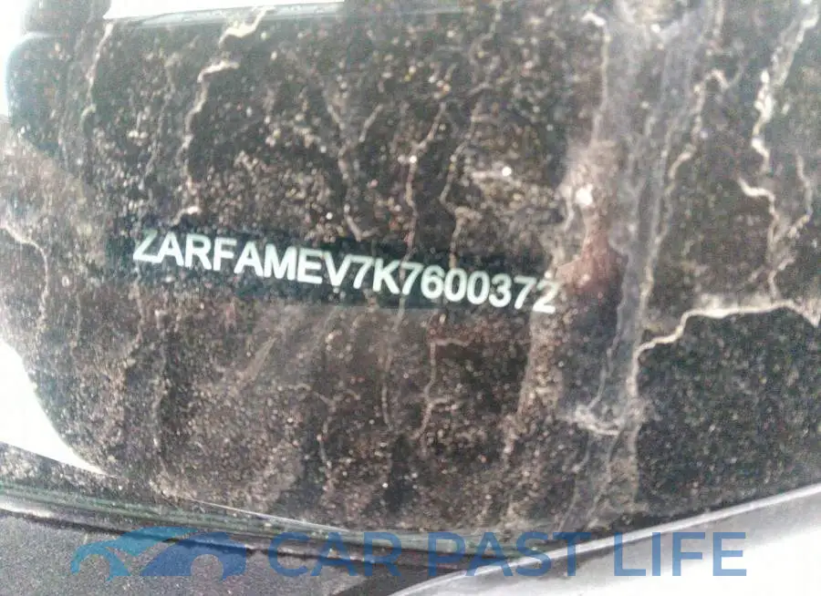 ZARFAMEV7K7600372# 9