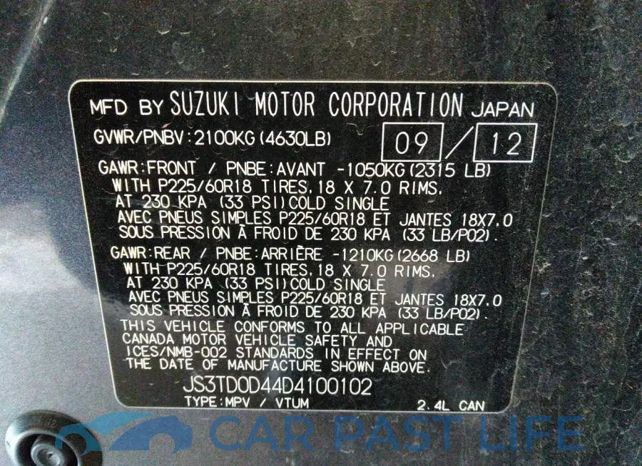JS3TD0D44D4100102# 9