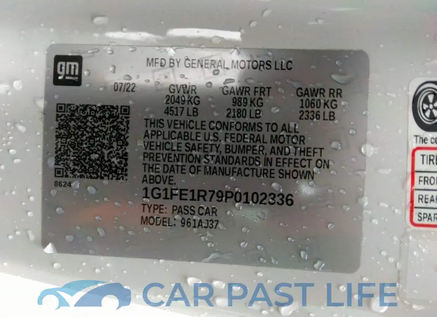 1G1FE1R79P0102336# 9