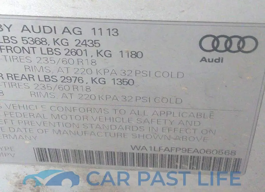 WA1LFAFP9EA060568# 9