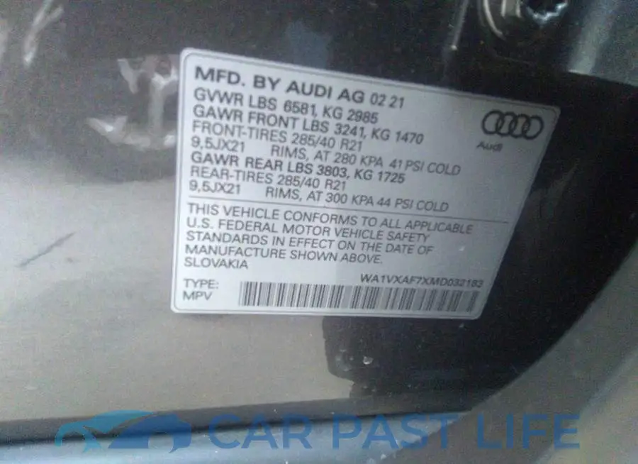 WA1VXAF7XMD032183# 9