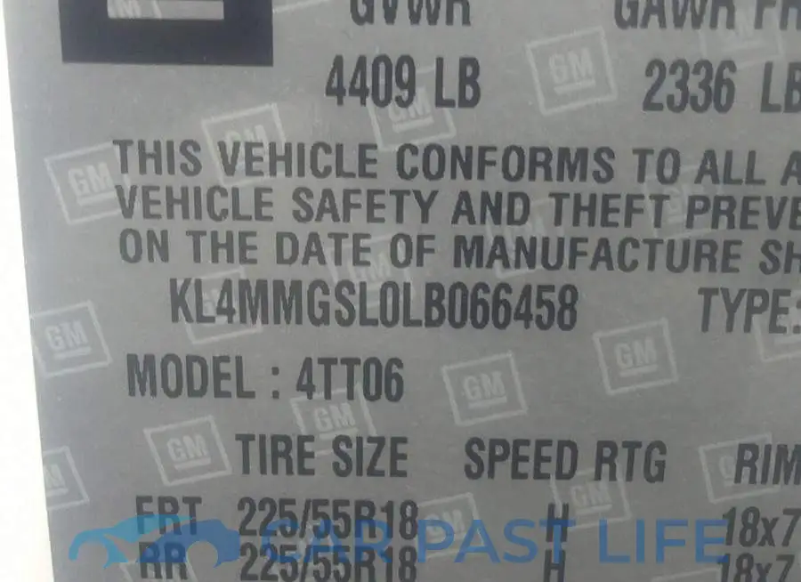 KL4MMGSL0LB066458# 9