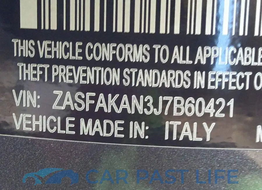 ZASFAKAN3J7B60421# 9