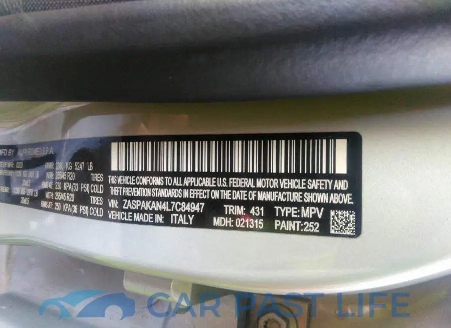 ZASPAKAN4L7C84947# 9