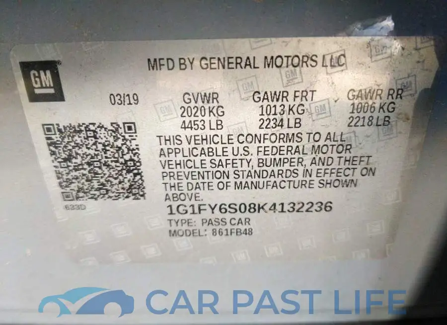 1G1FY6S08K4132236# 9