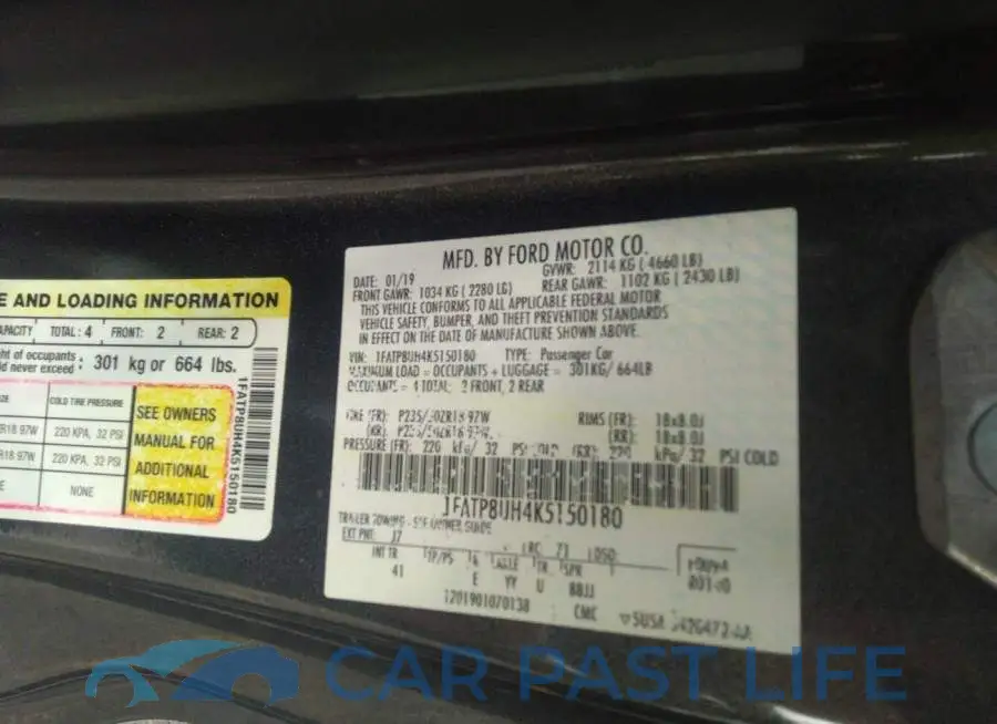 1FATP8UH4K5150180# 9