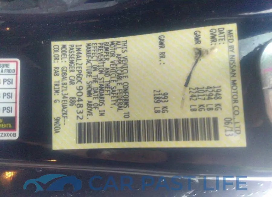 1N4AL2EP6DC904832# 9