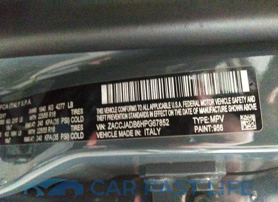 ZACCJADB6HPG67852# 9