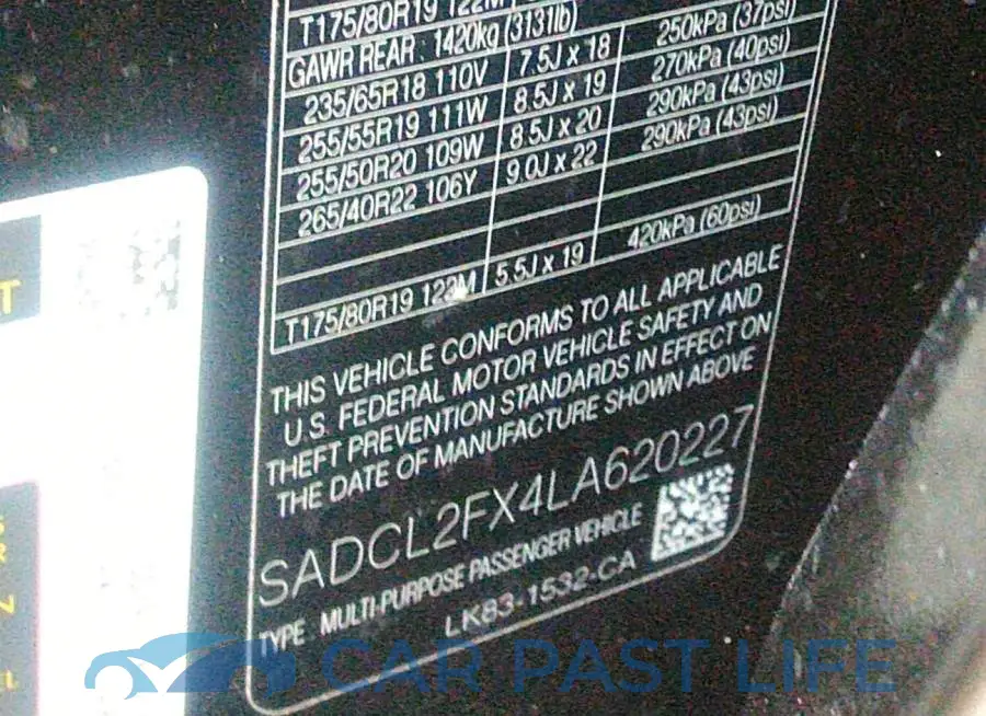 SADCL2FX4LA620227# 9