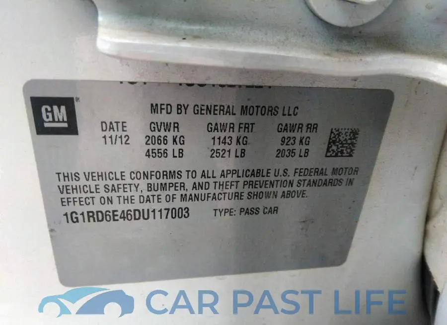 1G1RD6E46DU117003# 9