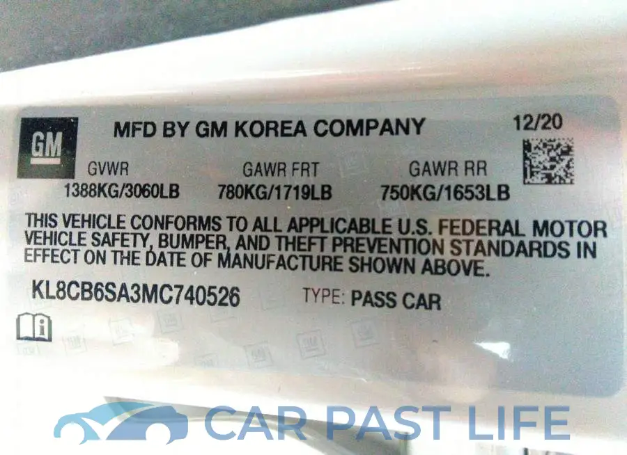 KL8CB6SA3MC740526# 9