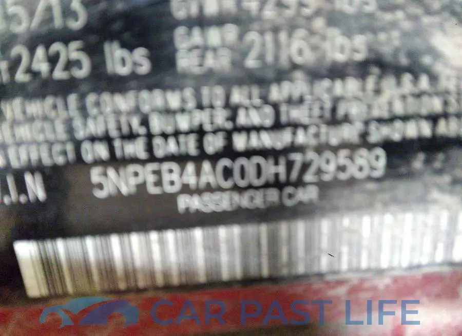 5NPEB4AC0DH729589# 9