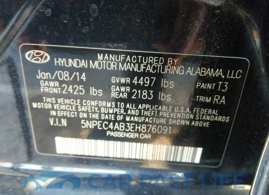 5NPEC4AB3EH876091# 9