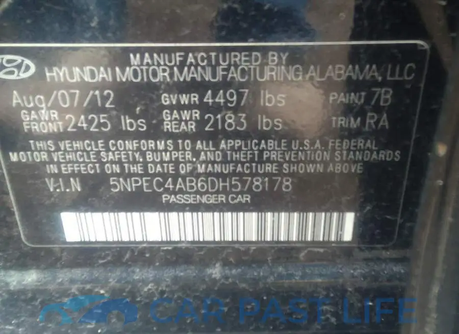 5NPEC4AB6DH578178# 9