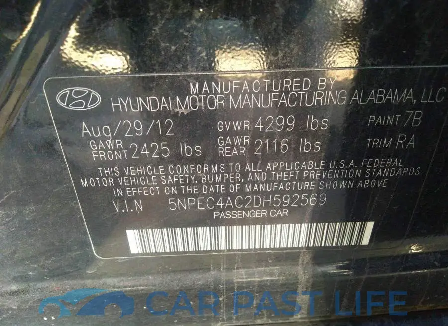 5NPEC4AC2DH592569# 9