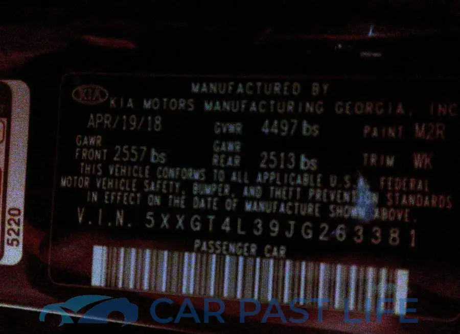 5XXGT4L39JG263381# 9