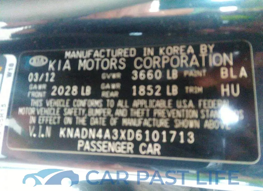 KNADN4A3XD6101713# 9