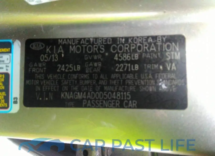 KNAGM4AD0D5048115# 9