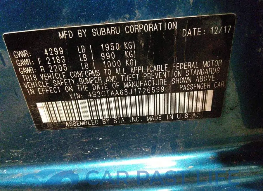 4S3GTAA68J1726599# 9