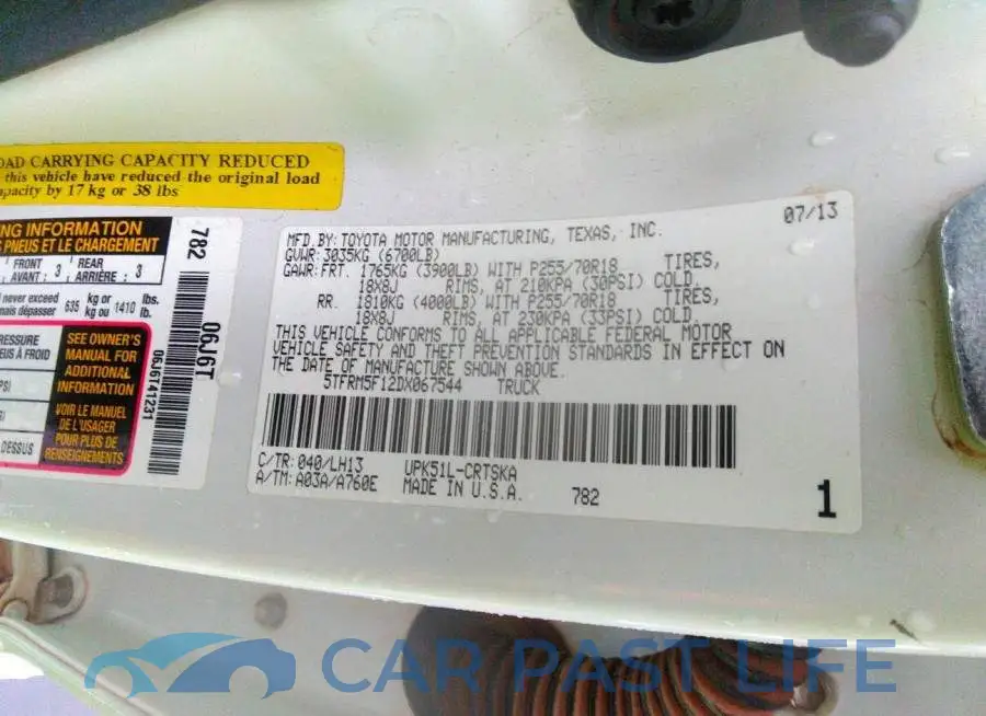 5TFRM5F12DX067544# 9