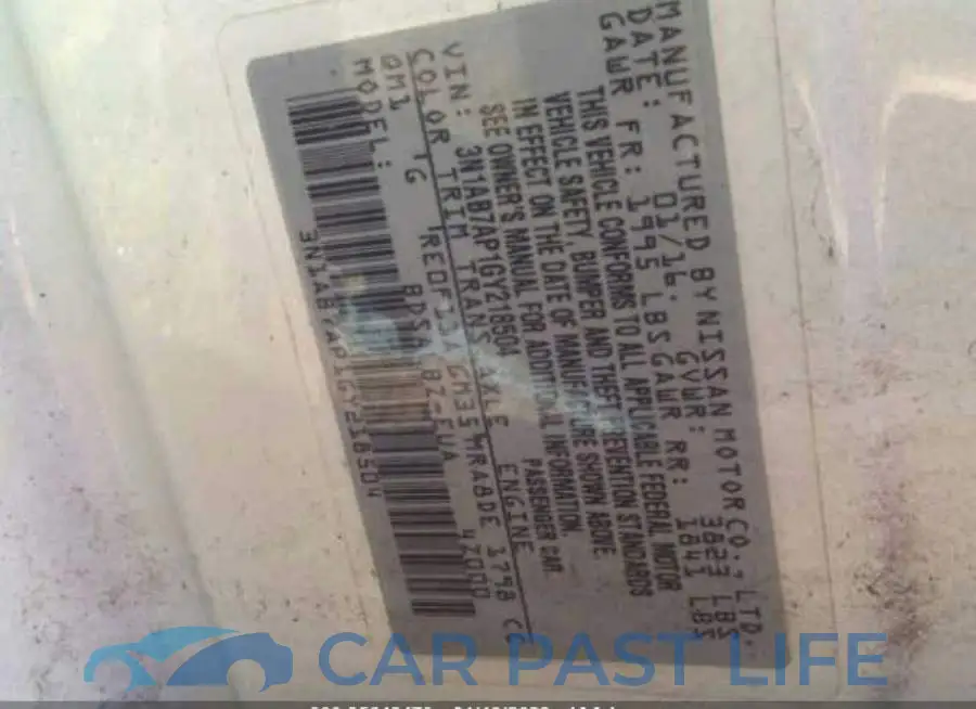 3N1AB7AP1GY218504# 9