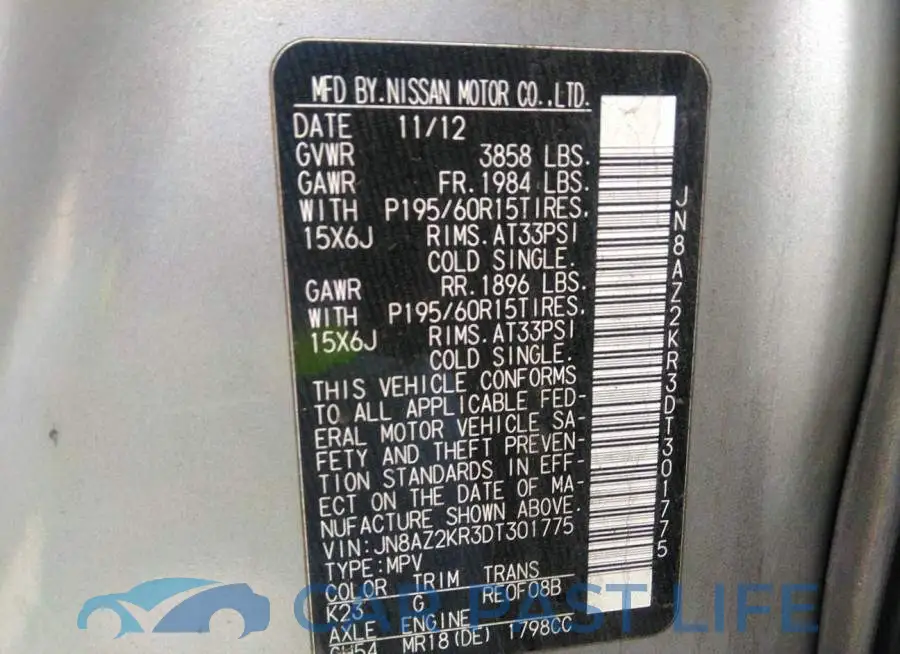 JN8AZ2KR3DT301775# 9