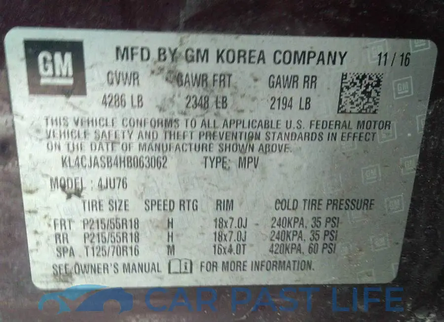 KL4CJASB4HB063062# 9