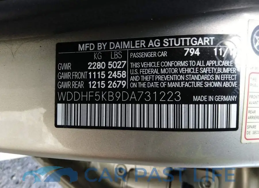 WDDHF5KB9DA731223# 9