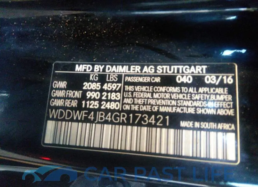 WDDWF4JB4GR173421# 9