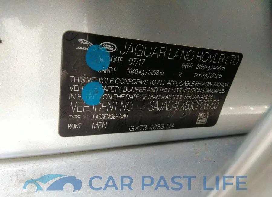 SAJAD4FX8JCP26050# 9