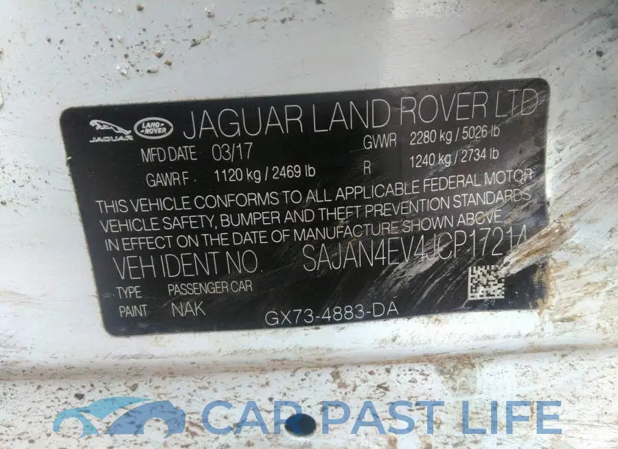 SAJAN4EV4JCP17214# 9