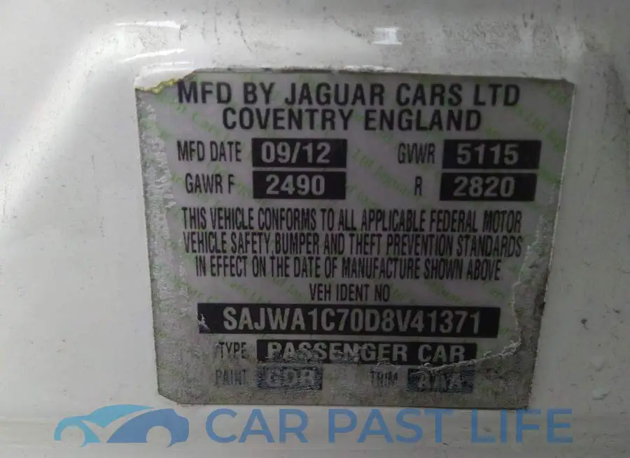 SAJWA1C70D8V41371# 9