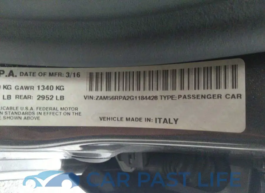 ZAM56RPA2G1184428# 9