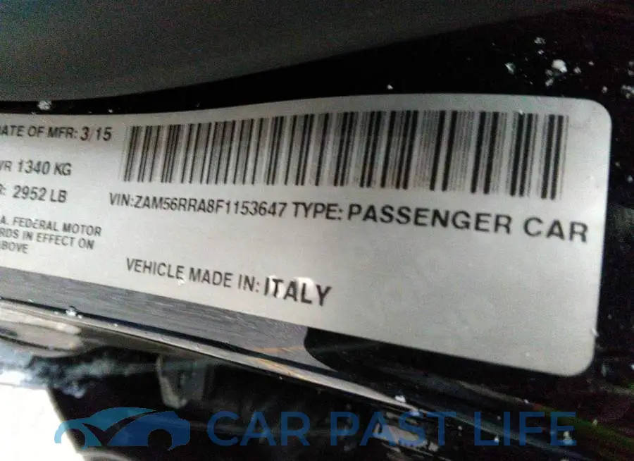 ZAM56RRA8F1153647# 9