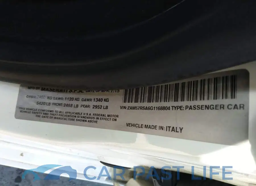 ZAM57RSA6G1168804# 9