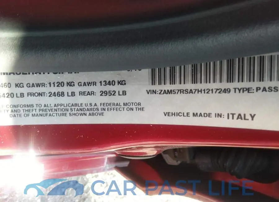 ZAM57RSA7H1217249# 9