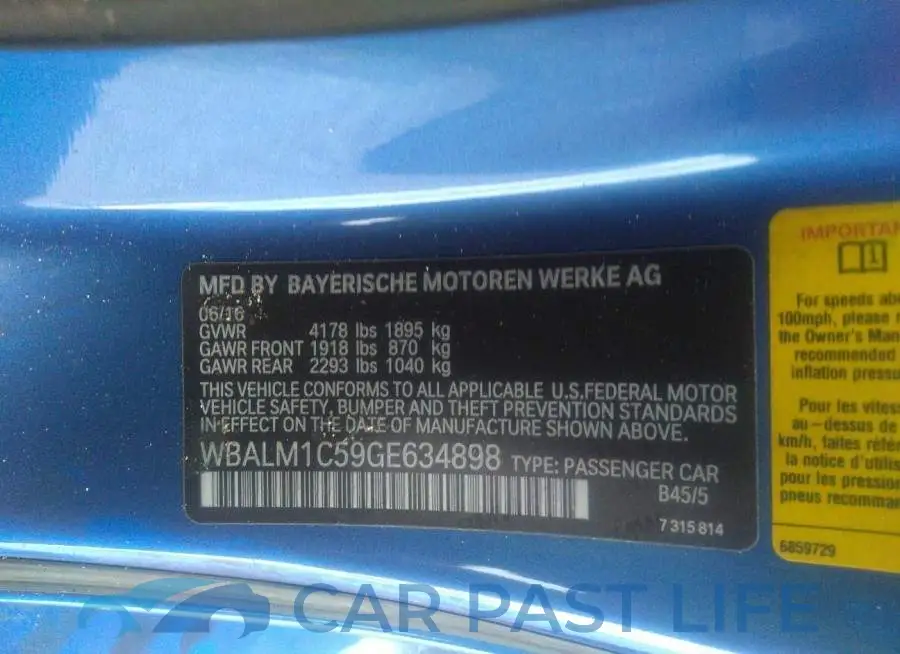 WBALM1C59GE634898# 9