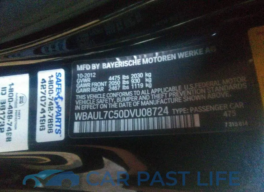 WBAUL7C50DVU08724# 9