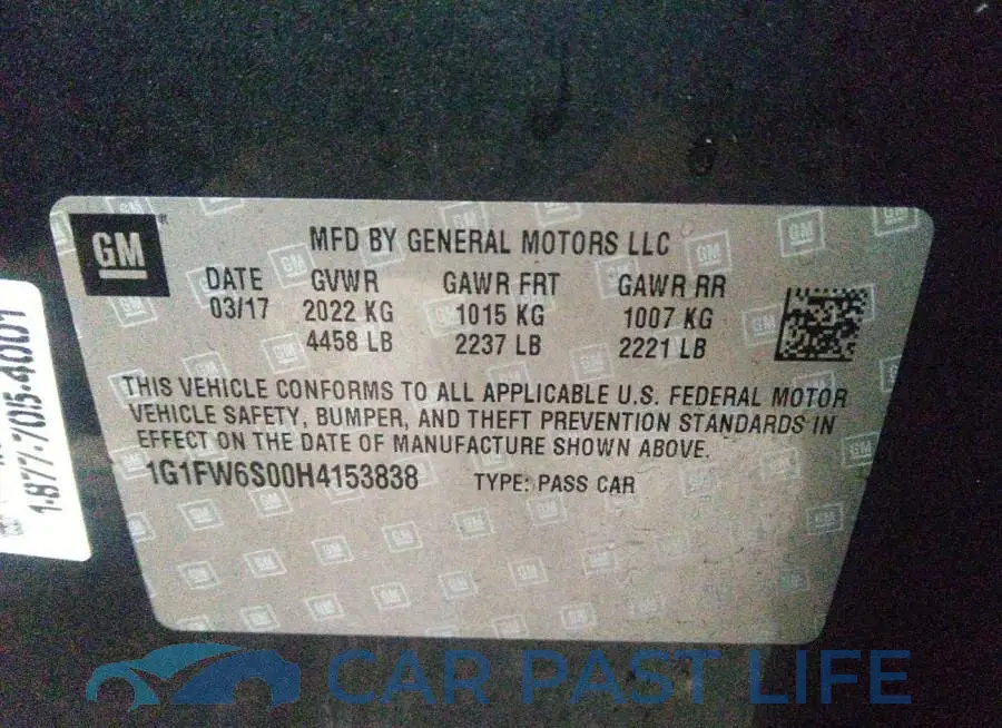 1G1FW6S00H4153838# 9