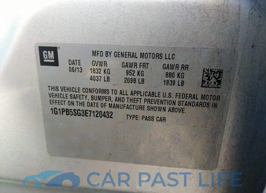 1G1PB5SG3E7120432# 9