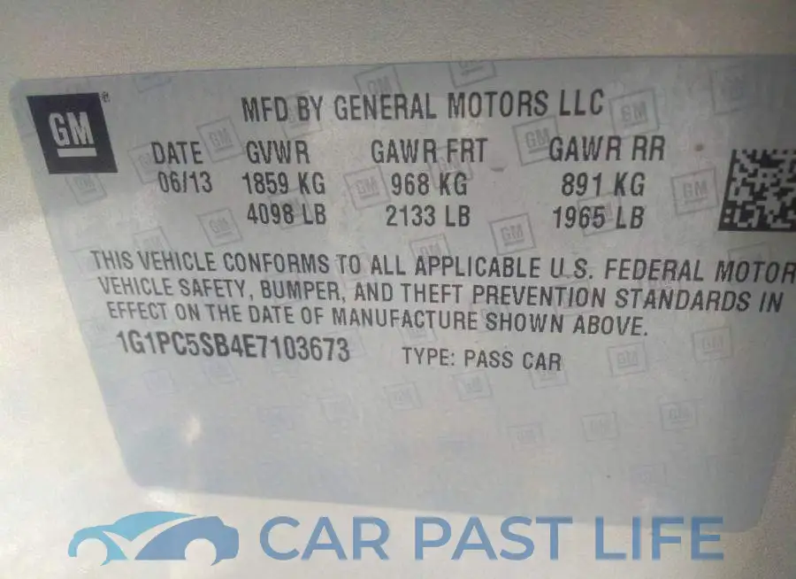 1G1PC5SB4E7103673# 9