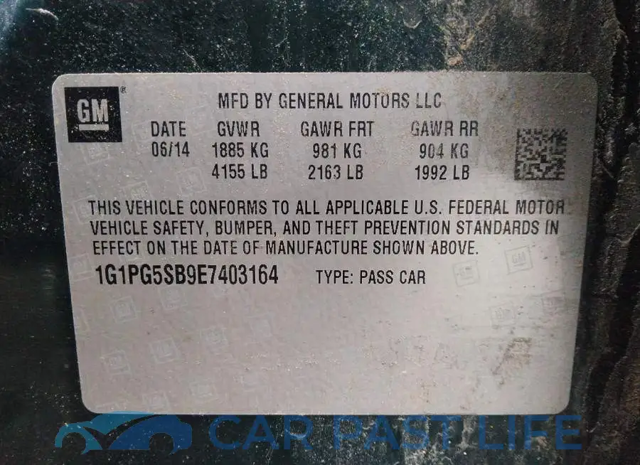 1G1PG5SB9E7403164# 9