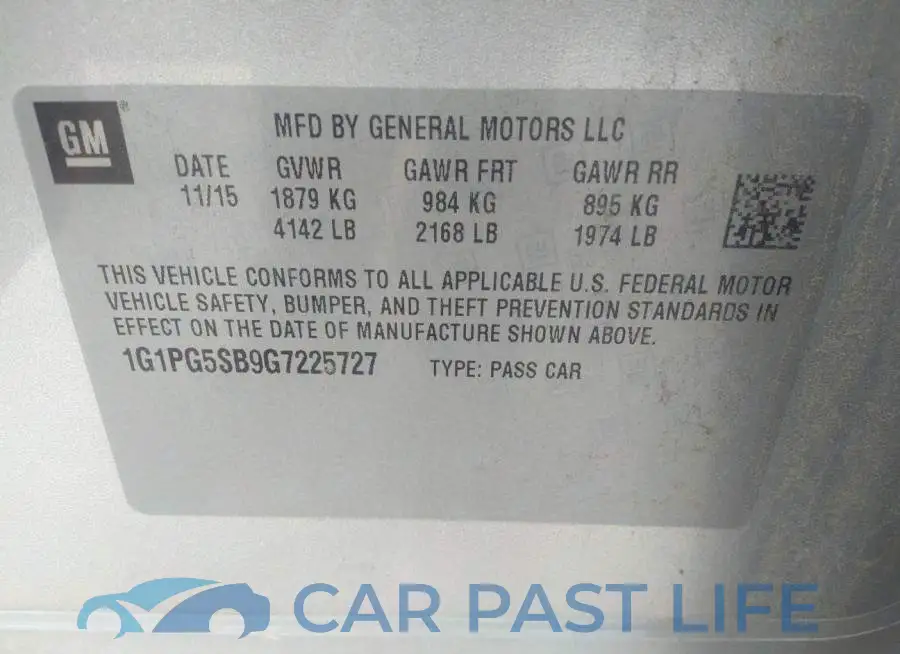 1G1PG5SB9G7225727# 9