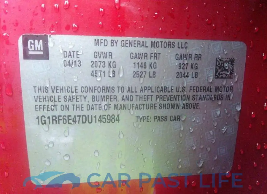 1G1RF6E47DU145984# 9