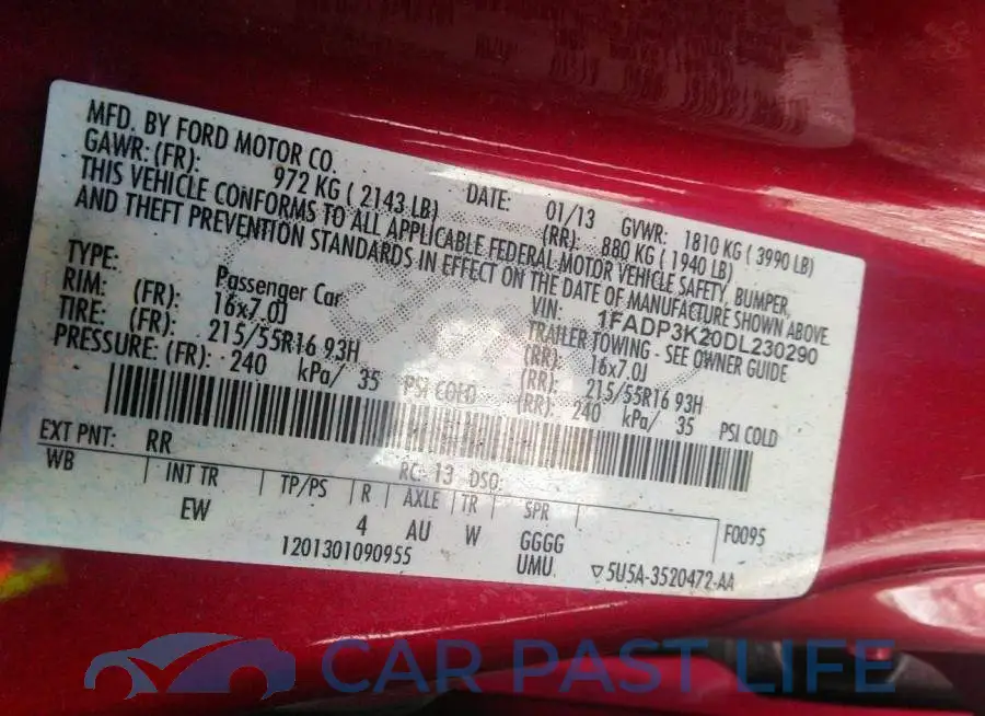 1FADP3K20DL230290# 9