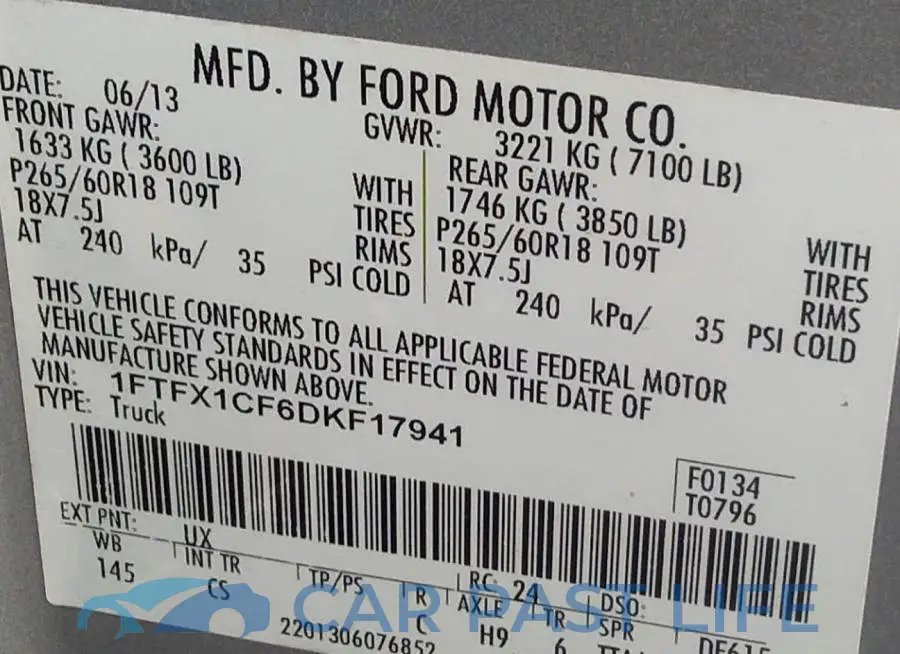 1FTFX1CF6DKF17941# 9